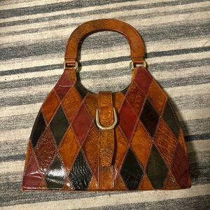 Elegant Patchwork Leather Handbag